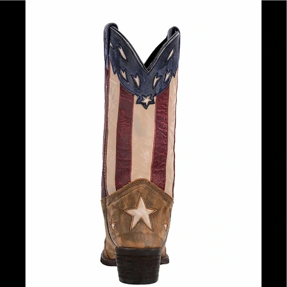 Laredo Western Keyes American Flag Cowboy Boots - Picture 3 of 8